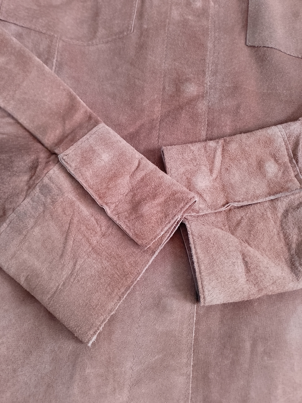 Vintage ROOTS Suede Button-Up Shirt Jacket - Brown - Picture 7 of 10